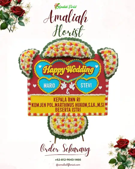 Papan Bunga Pernikahan Brecong